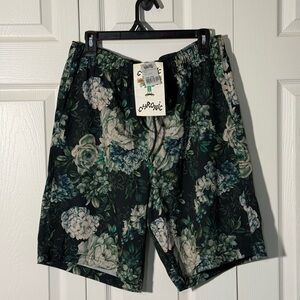Chronic Black Green Floral Swim Shorts Beach trunks Men’s Sz XL New with tags
